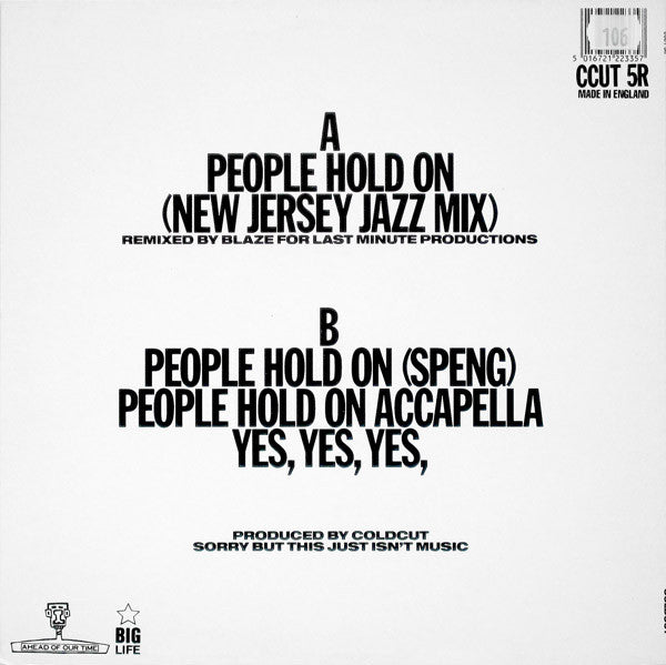 Coldcut Featuring Lisa Stansfield : People Hold On (The Blaze Mix) (12")