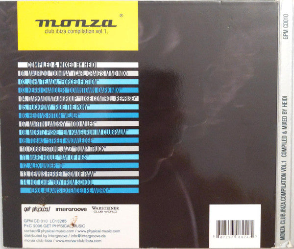 Heidi (2) : Monza Club Ibiza Compilation Vol. 1 (CD, Mixed)