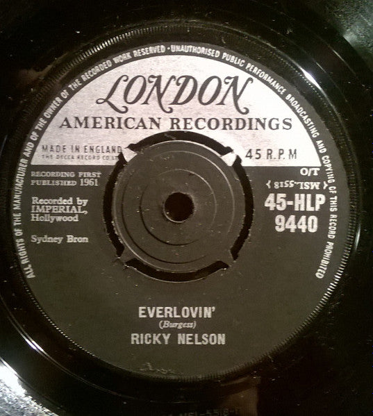 Ricky Nelson (2) : Everlovin' (7", Single)