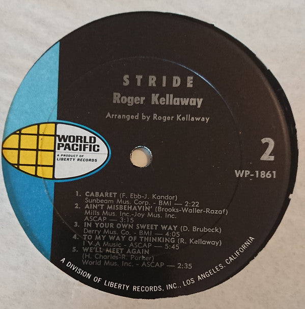 Roger Kellaway : Stride! (LP, Album, Mono)