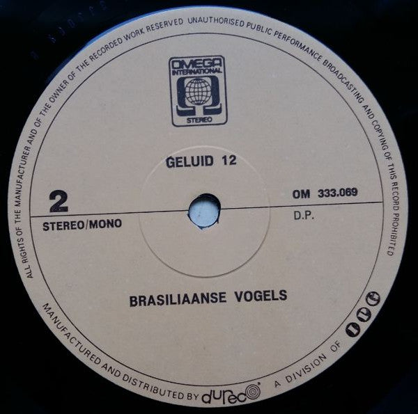 No Artist : Geluid Voor Amateur-Filmers En Geluidsjagers 12: Tropische Vogels (LP)