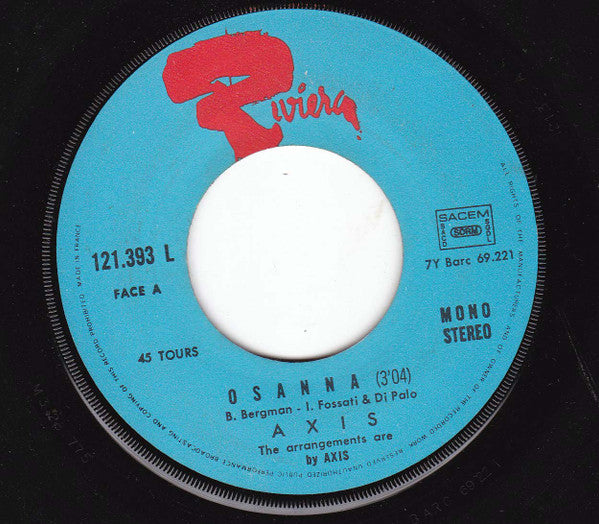 Axis (14) : Osanna (7", Single, Blu)