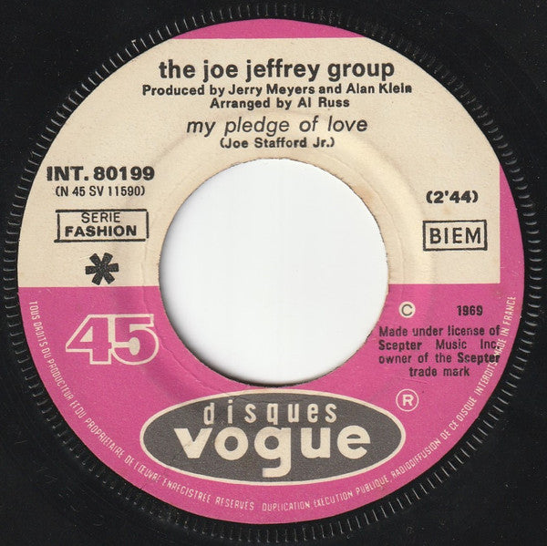 The Joe Jeffrey Group : My Pledge Of Love (7", Single)