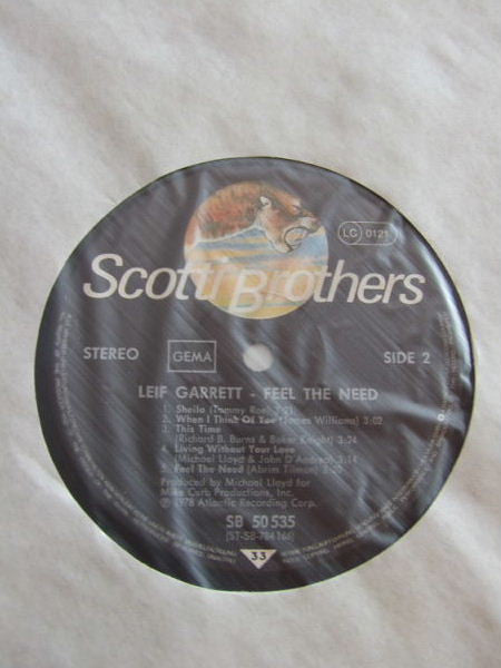 Leif Garrett : Feel The Need (LP, Album)