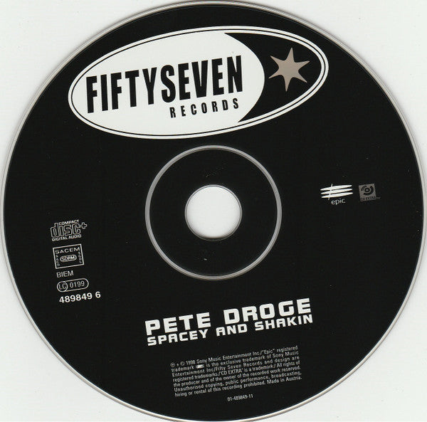 Pete Droge : Spacey And Shakin (CD, Album, Enh, CD )