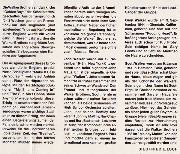 The Walker Brothers : The Walker Brothers (CD, Album, RE)