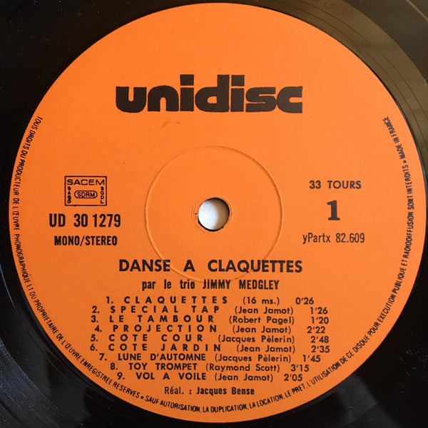 Jacques Bense, Trio Jimmy Medgley : Danse À Claquettes (Méthode Progressive) (LP, Album, Mono)