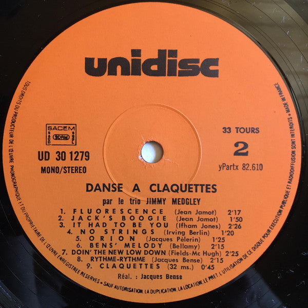 Jacques Bense, Trio Jimmy Medgley : Danse À Claquettes (Méthode Progressive) (LP, Album, Mono)