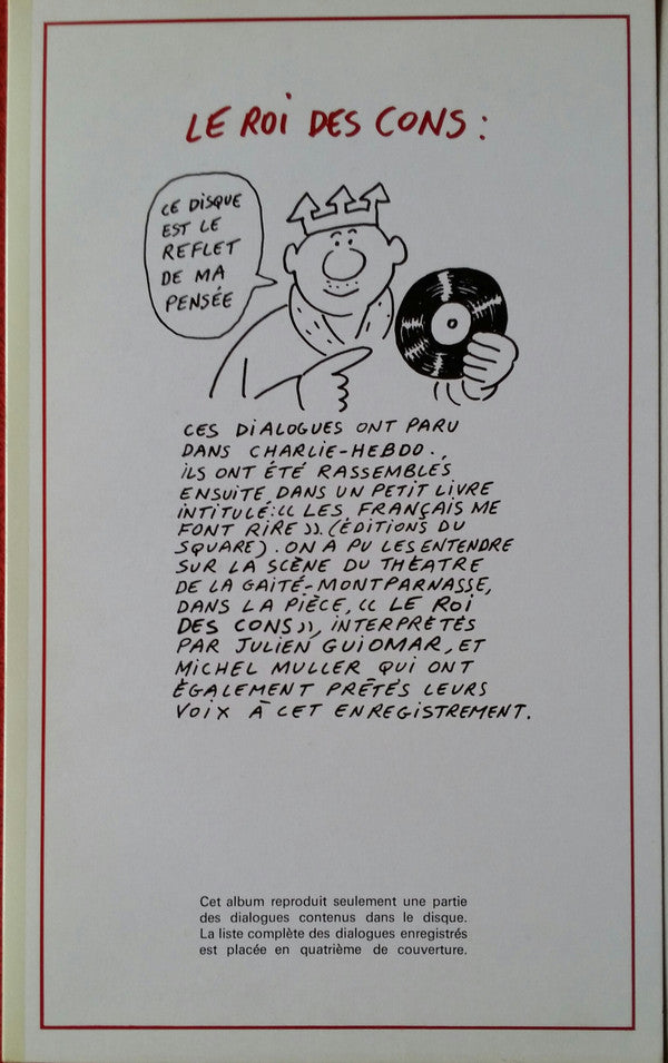 Georges Wolinski - Julien Guiomar, Michel Muller : Le Roi Des Cons (LP, Album)