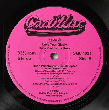 Brian Priestley's Special Septet : Love You Gladly - Dedicated To The Duke (LP, Album)