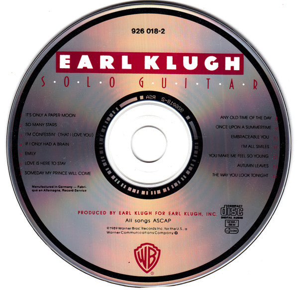 Earl Klugh : Solo Guitar (CD, Album)