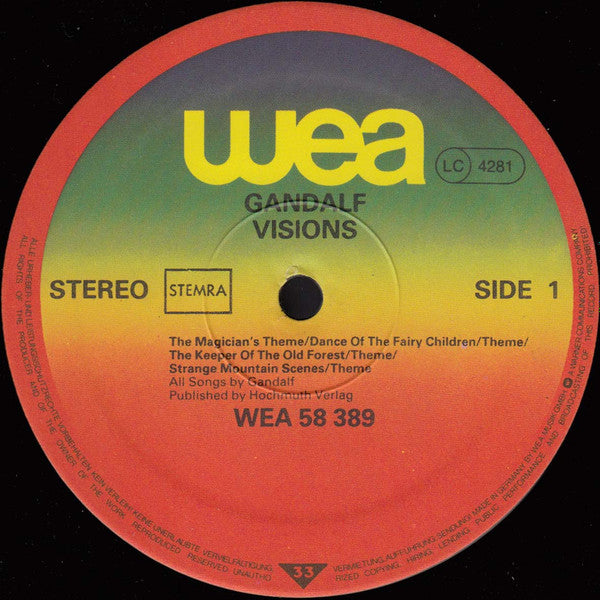 Gandalf : Visions (LP, Album)