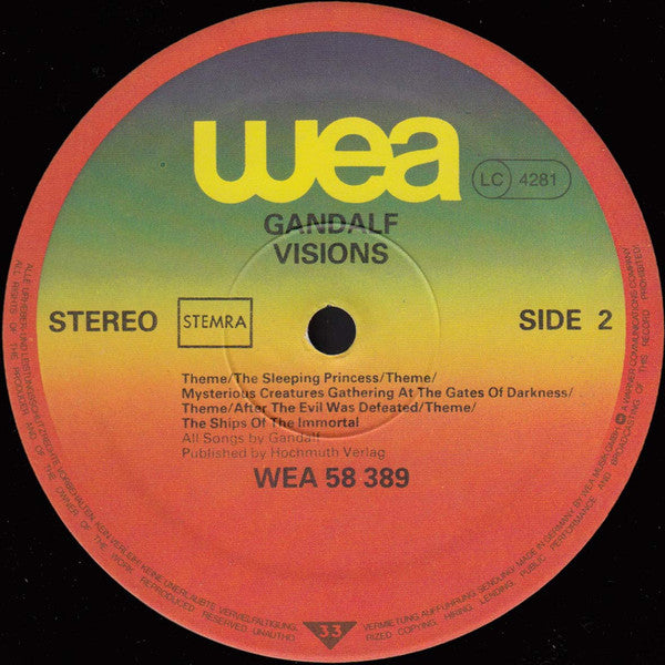 Gandalf : Visions (LP, Album)