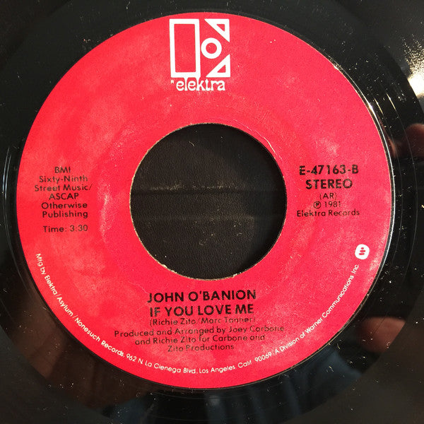 John O'Banion : Love Is Blind (7", Single)