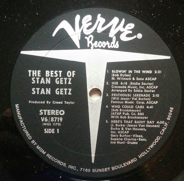 Stan Getz : The Best Of Stan Getz (LP, Comp, RE)