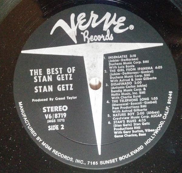 Stan Getz : The Best Of Stan Getz (LP, Comp, RE)