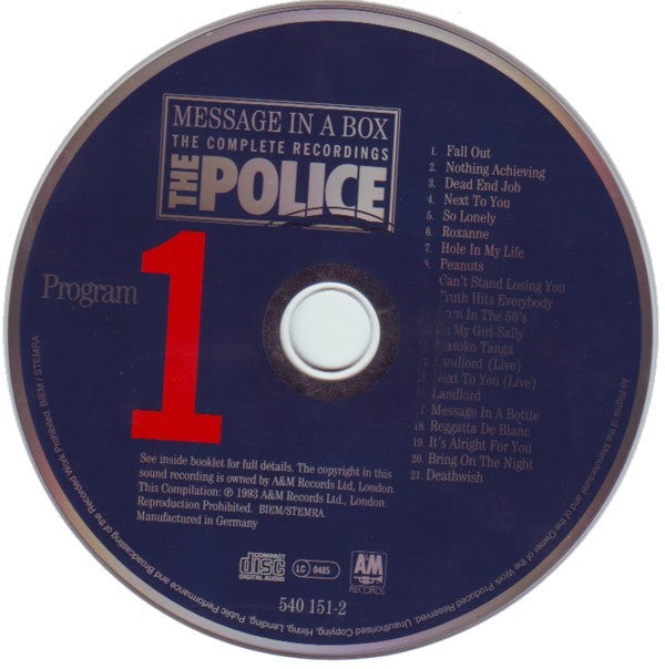 The Police : Message In A Box: The Complete Recordings (4xCD, Comp, Mono, RM + Box, Ltd, Num, Dig)