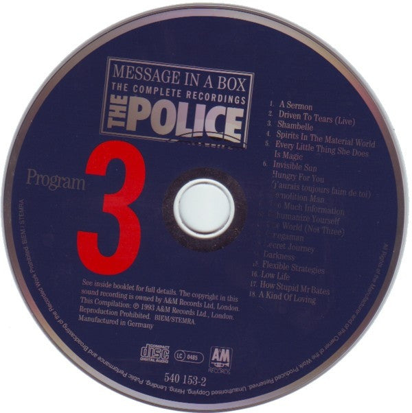 The Police : Message In A Box: The Complete Recordings (4xCD, Comp, Mono, RM + Box, Ltd, Num, Dig)