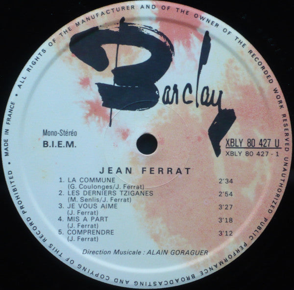Jean Ferrat : Jean Ferrat (LP, Album)