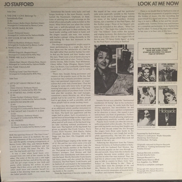 Jo Stafford : Look At Me Now (LP, RE)