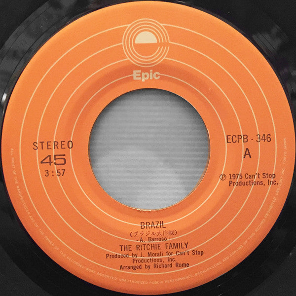 The Ritchie Family : ブラジル大作戦 / ホット・トリップ (7", Single)