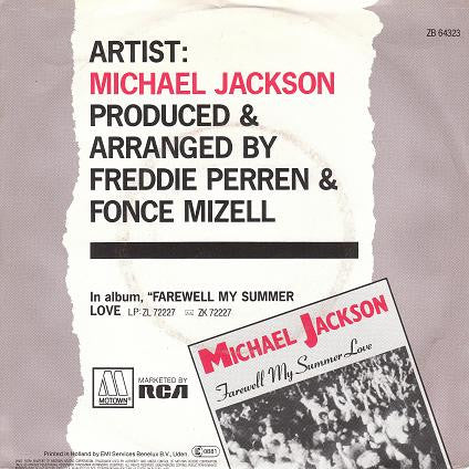 Michael Jackson : Farewell My Summer Love (7", Single)