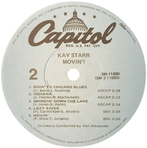 Kay Starr : Movin'! (LP, Album, RE)