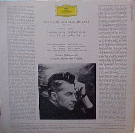 Wolfgang Amadeus Mozart · Herbert Von Karajan, Berliner Philharmoniker : Symfonieen Nr. 29, KV 201 · Nr. 33, KV 319 (LP, Album)