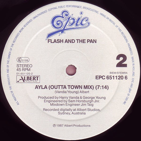 Flash & The Pan : Ayla (The Mixes) (12", Maxi)