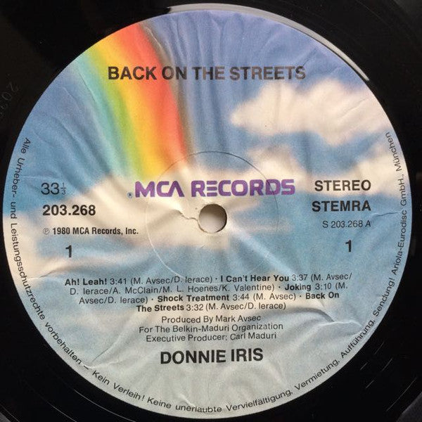 Donnie Iris : Back On The Streets (LP, Album)