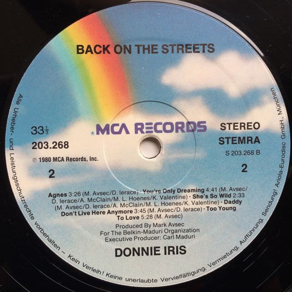 Donnie Iris : Back On The Streets (LP, Album)