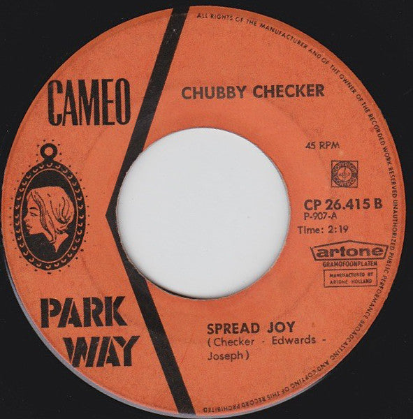 Chubby Checker : Hey, Bobba Needle / Spread Joy (7", Single, Pur)