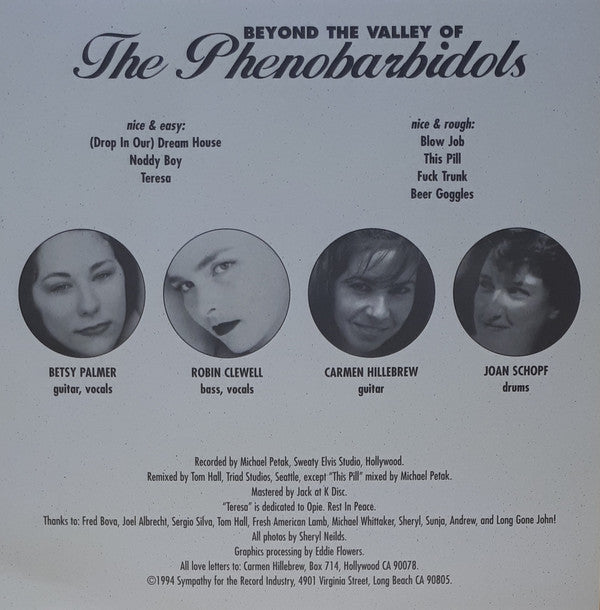 The Phenobarbidols* : Beyond The Valley Of The Phenobarbidols (10", EP)