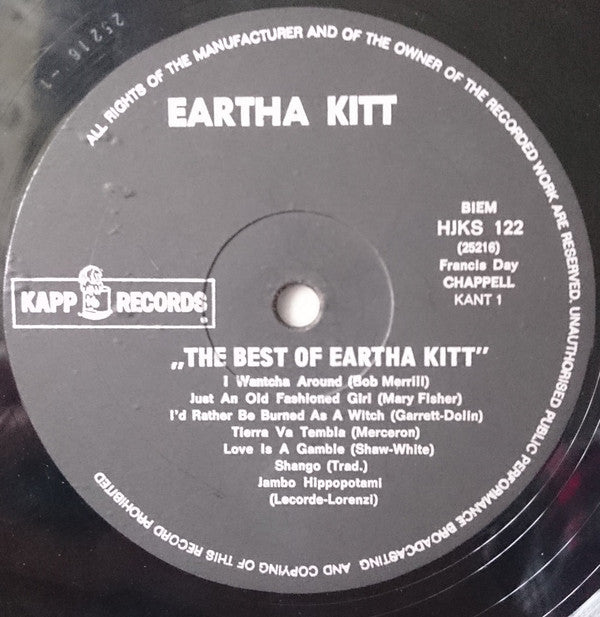 Eartha Kitt : The Best Of (LP, Comp)