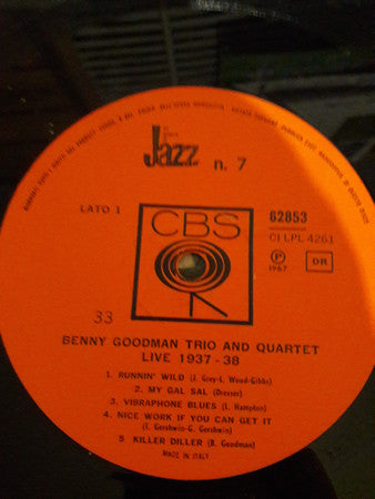 Benny Goodman Trio And The Benny Goodman Quartet : Live 1937-38 (LP, Comp)