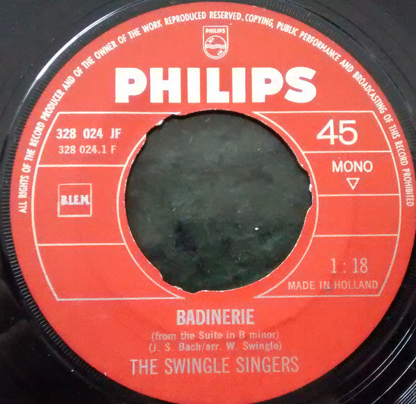 Les Swingle Singers : Going Baroque (7", Mono)