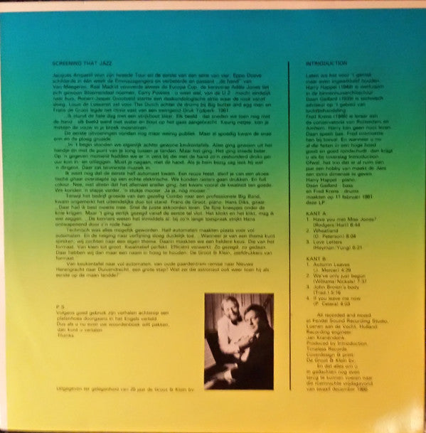 Intrioduction : Screening That Jazz (LP, Album, Promo)