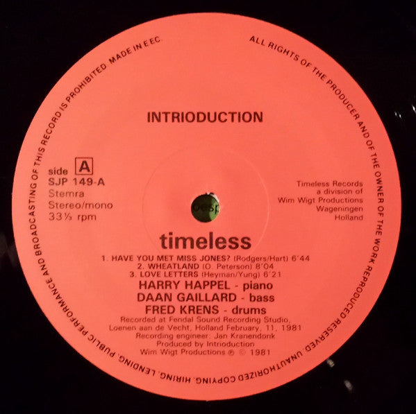 Intrioduction : Screening That Jazz (LP, Album, Promo)