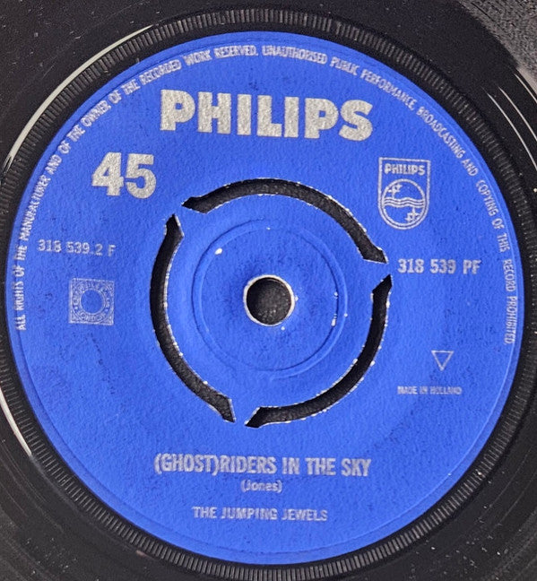 The Jumping Jewels : Wheels / (Ghost) Riders In The Sky (7", Single, Mono)