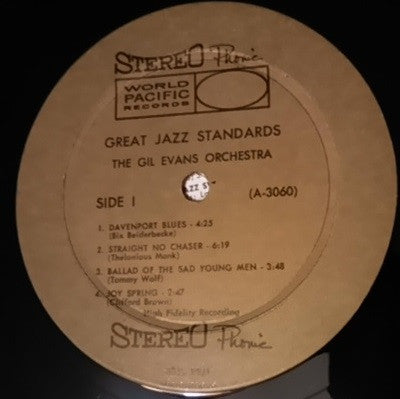 Gil Evans And His Orchestra Featuring Johnny Coles : Great Jazz Standards (LP, Album)