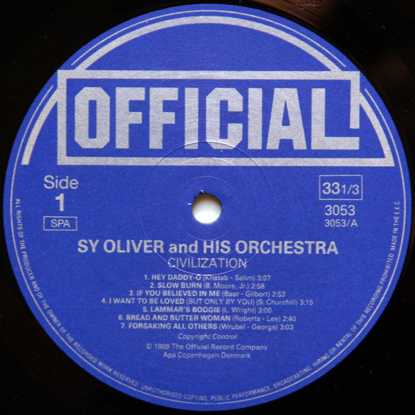 Sy Oliver And His Orchestra : Civilization (LP)