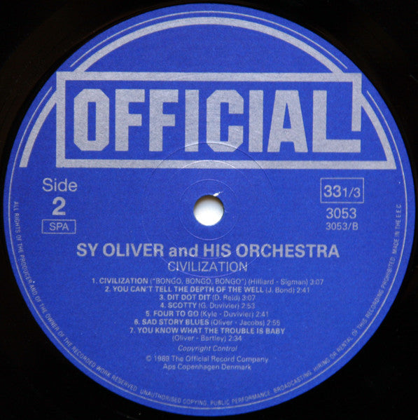 Sy Oliver And His Orchestra : Civilization (LP)