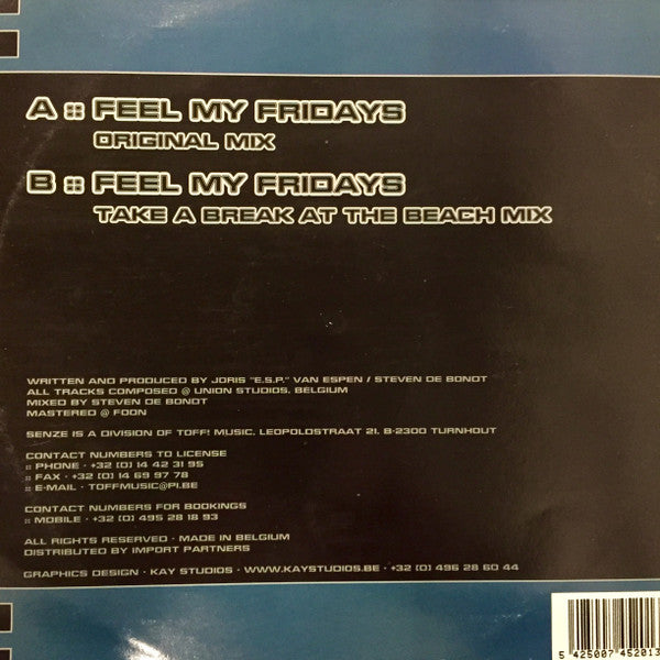 E.S.P.* : Feel My Fridays (12")