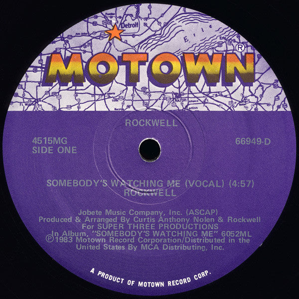 Rockwell : Somebody's Watching Me (12", Single, Dar)