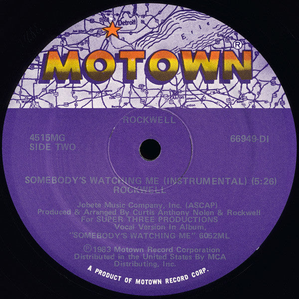 Rockwell : Somebody's Watching Me (12", Single, Dar)