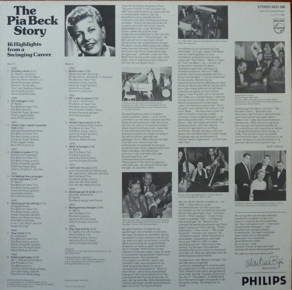 Pia Beck : The Pia Beck Story - 16 Highlights From A Swinging Career (LP, Comp)