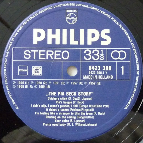 Pia Beck : The Pia Beck Story - 16 Highlights From A Swinging Career (LP, Comp)