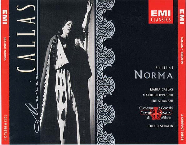 Vincenzo Bellini - Maria Callas, Mario Filippeschi, Ebe Stignani, Orchestra Del Teatro Alla Scala E Coro Del Teatro Alla Scala, Tullio Serafin : Norma (3xCD, Mono, RM + Box, RE, Sli)
