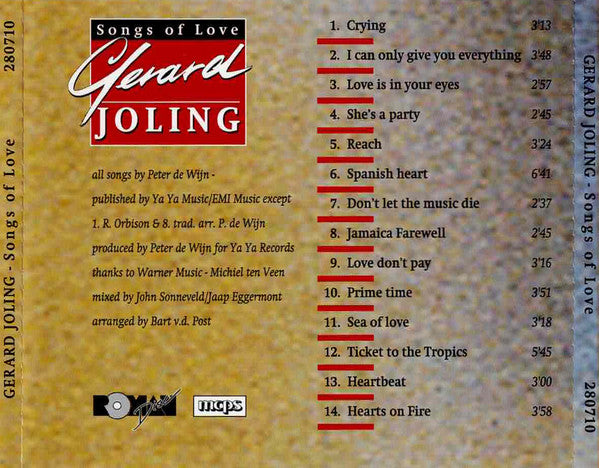 Gerard Joling : Songs Of Love (CD, Comp)