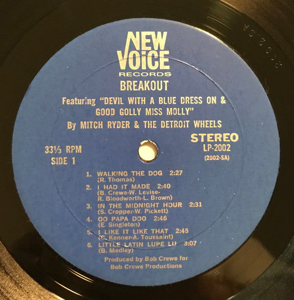 Mitch Ryder & The Detroit Wheels : Breakout (LP, Album)